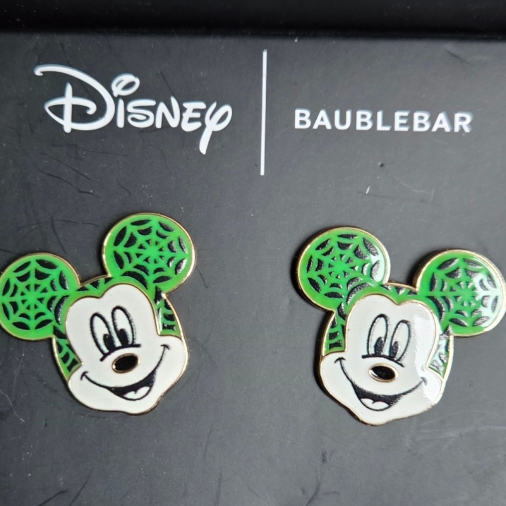 Disney x BaubleBar - NEW Glow In The Dark Mickey Mouse Earrings